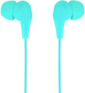 🎧 axilleo s-02 wired earbuds/earphones: noise cancelling, in-ear headphones with mic - green/cyan | android, iphone, laptop, apple, ipad, pc compatible logo