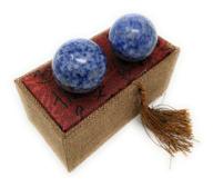 🌿 enhance your wellbeing with authentic chinese blue corundum marble stone baoding balls logo