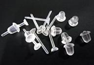 👂 cooplay 3mm invisible plastic earrings pins: diy supplies for nickel-free studs with blank heads, back post earnuts & tiny findings (100 pack) logo