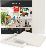 🎨 arteza acrylic paper canvas pad, 9.5x9.5 inches, 20 sheets, diy frame, heavyweight acrylic paint paper, 220 lb, 360 gsm, acid-free, art supplies for painting & mixed media art logo