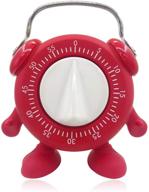 ⏰ keleely kitchen timer: adorable twist wind-up timer for baking, teaching, cooking, and potty training (red, 60 mins) - battery-free logo