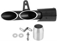 🏍️ glossy black universal 51mm motorcycle slip-on exhaust muffler rear pipe tailpipe for improved seo logo