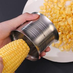 img 1 attached to 🌽 Efficient Corn Peeler for Quick Corn Threshing | Dual Blade Corn Peelers | Enhanced Durability with Thickened 304 Stainless Steel