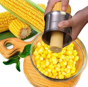 img 4 attached to 🌽 Efficient Corn Peeler for Quick Corn Threshing | Dual Blade Corn Peelers | Enhanced Durability with Thickened 304 Stainless Steel