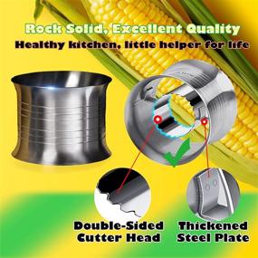 img 2 attached to 🌽 Efficient Corn Peeler for Quick Corn Threshing | Dual Blade Corn Peelers | Enhanced Durability with Thickened 304 Stainless Steel