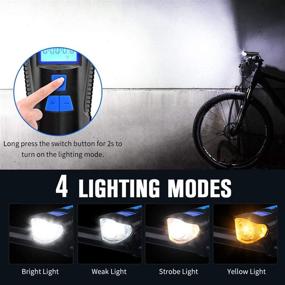 img 3 attached to AOPOY LED Bicycle Light Set: USB Rechargeable Bike Lights, Free Tail Light, Speedometer Odometer, 1500mAh Power Bank, 800LM, Mountain Bike Lights for Night Riding