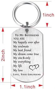 img 2 attached to Anniversary Valentine Girlfriend Boyfriend Christmas Men's Accessories