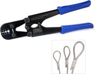 iwiss wire rope crimping tool: aluminum oval 🔧 sleeves, stop sleeves, crimp ferrules - 15 inch length logo