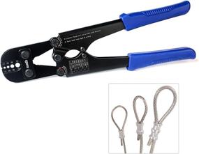 img 4 attached to IWISS Wire Rope Crimping Tool: Aluminum Oval 🔧 Sleeves, Stop Sleeves, Crimp Ferrules - 15 inch Length