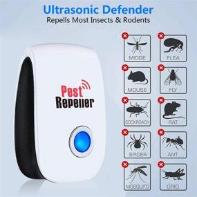 img 1 attached to Powerful 6-Pack Ultrasonic Pest Repeller for Effective Pest Control in Home, Warehouse & Garage