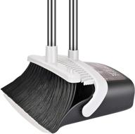 🧹 durable long handle broom and dustpan set for quick & efficient indoor/outdoor sweeping - perfect for home, kitchen, office cleanup logo