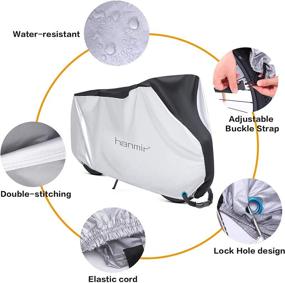 img 1 attached to 🚲 Waterproof Bike Cover with Lock Holes & Storage Bag - Protect Your Mountain, Road & Heavy Duty Bikes from Rain, Snow, Dust, and UV Rays