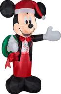 🏻 gemmy 5' christmas inflatable mickey mouse: festive tuxedo-wearing wreath holder - indoor/outdoor decor logo