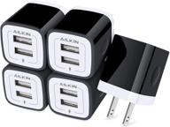 ailkin usb wall plug: fast charging outlet ac power charger adapter block cube for 🔌 iphone, ipad, samsung, google pixel, lg, camera phones & tablets - 5pack-2port - charge multiple devices efficiently logo