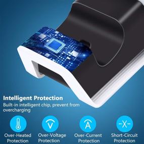 img 1 attached to 🎮 PlayStation 5 DualSense Controller Charging Station - TUODAW PS5 Charging Station with LED Indicator, Safety Chip Protection, Dual USB Type C Fast Charging, Sony PS5 Accessories