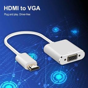 img 1 attached to 💻 High-Quality Pasow HDMI to VGA Adapter: HDMI Male to VGA Female Converter for 1080P PC Video Monitors