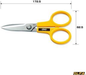 img 1 attached to ✂️ OLFA Scissors Model 9766 - 7' Stainless Steel Serrated Edge - Top-rated Cutting Tool for Precision and Durability