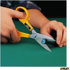 img 2 attached to ✂️ OLFA Scissors Model 9766 - 7' Stainless Steel Serrated Edge - Top-rated Cutting Tool for Precision and Durability