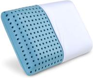 🌙 pharmedoc охлаждающая гелевая подушка из пены с памятью, с вентилируемыми отверстиями - стандартного размера, съемный чехол, стираемый логотип
