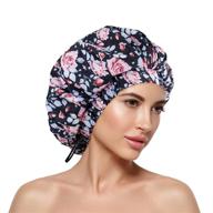 🚿 x-large reusable waterproof shower cap for women with hair drying function – ideal for long hair in shower, bath, and beauty salon logo