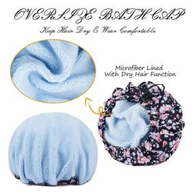 img 1 attached to 🚿 X-Large Reusable Waterproof Shower Cap for Women with Hair Drying Function – Ideal for Long Hair in Shower, Bath, and Beauty Salon