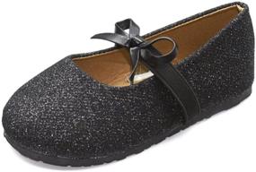 img 4 attached to Sara Toddlers Glitter Elastic Toddler Girls' Shoes in Flats