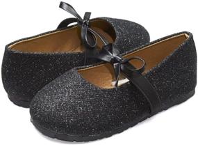 img 3 attached to Sara Toddlers Glitter Elastic Toddler Girls' Shoes in Flats