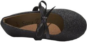 img 2 attached to Sara Toddlers Glitter Elastic Toddler Girls' Shoes in Flats