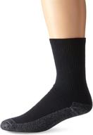 fruit of the loom heavy duty men's crew socks, black, pack of 6 - strong & durable footwear for men логотип