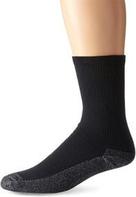 img 1 attached to Fruit of the Loom Heavy Duty Men's Crew Socks, Black, Pack of 6 - Strong & Durable Footwear for Men