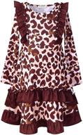 perfashion ruffle sleeve babydoll burgundy girls' clothing: stylish dresses for your little one logo