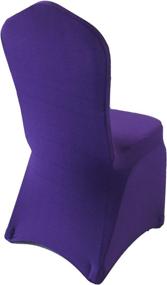 img 3 attached to 🪑 Purple Spandex Chair Covers by Welmatch