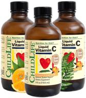 🍊 childlife essentials liquid vitamin c immune support, orange flavor, glass bottle, 4-ounce (pack of 3) - for infants, babies, kids, toddlers, children, and teens logo