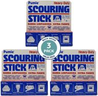 🧽 u.s. pumice heavy duty scouring stick, 3 pack - remove hard water rings, foot & pool cleaning stone logo