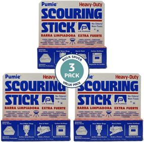 img 4 attached to 🧽 U.S. Pumice Heavy Duty Scouring Stick, 3 Pack - Remove Hard Water Rings, Foot & Pool Cleaning Stone