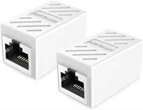 img 4 attached to 🔌 PLUSPOE 2 Pack RJ45 Network Coupler: Ethernet in-line LAN Connector for Cat5/Cat5e/Cat6e/Cat7 Cable Extender (White)