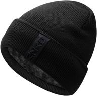 🧢 hongtellor knit beanie warm thick lined hat for men's winter skull cap - unisex beanie cap logo