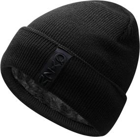 img 4 attached to 🧢 Hongtellor Knit Beanie Warm Thick Lined Hat for Men's Winter Skull Cap - Unisex Beanie Cap