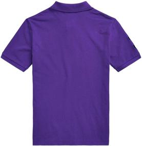 img 1 attached to 👕 Polo Ralph Lauren Boys' Shirt TiePurple: Tops, Tees & Shirts in Boys' Clothing