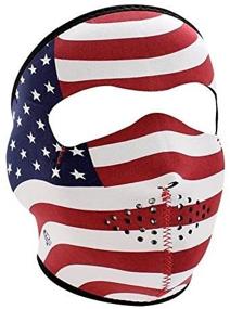 img 1 attached to Stars and Stripes Neoprene Full Face Mask, Zanheadgear WNFM003