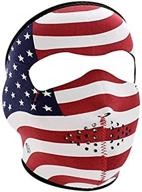 stars and stripes neoprene full face mask, zanheadgear wnfm003 logo