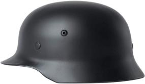 img 2 attached to 🪖 9milelake WWII German Elite WH Army M35 M1935 Steel Helmet Stahlhelm (Black)