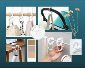 img 1 attached to 🧳 Compact Foldable Travel Hangers with S Hooks - 8pcs Portable Clothes Drying Rack for Traveling, Mixed Colors