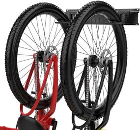 img 4 attached to 🚲 TORACK Bike Storage Rack: Wall-Mounted Garage Organizer for 2 Bikes, Vertical Bicycle Hanger up to 100lbs