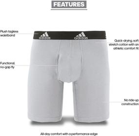 img 3 attached to Ultimate Comfort and Flexibility: Adidas Stretch Cotton Midway Underwear