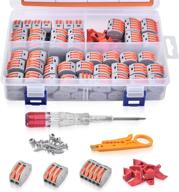 🔌 kincrea conductor compact connectors: 100pcs lever nut assortment kit for quick terminal block splicing of soft and hard wire - multi-function universal connector logo