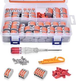 img 4 attached to 🔌 KINCREA Conductor Compact Connectors: 100Pcs Lever Nut Assortment Kit for Quick Terminal Block Splicing of Soft and Hard Wire - Multi-Function Universal Connector
