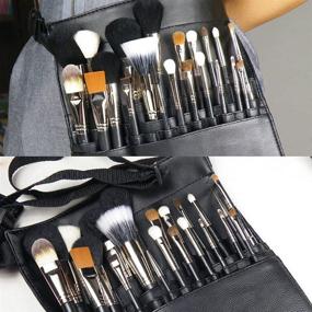 img 2 attached to 💼 Hotrose 22-Pocket Professional Makeup Brush Bag with Artist Belt Strap for Women - Brush Not Included