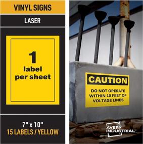 img 3 attached to Avery Industrial Outdoor Vinyl Sign Labels Occupational Health & Safety Products