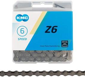 img 1 attached to 🏻 KMC Z6 Chain Speed 5/6 - 116 Links, 7.3mm - Black | High-Performance Cycling Chain